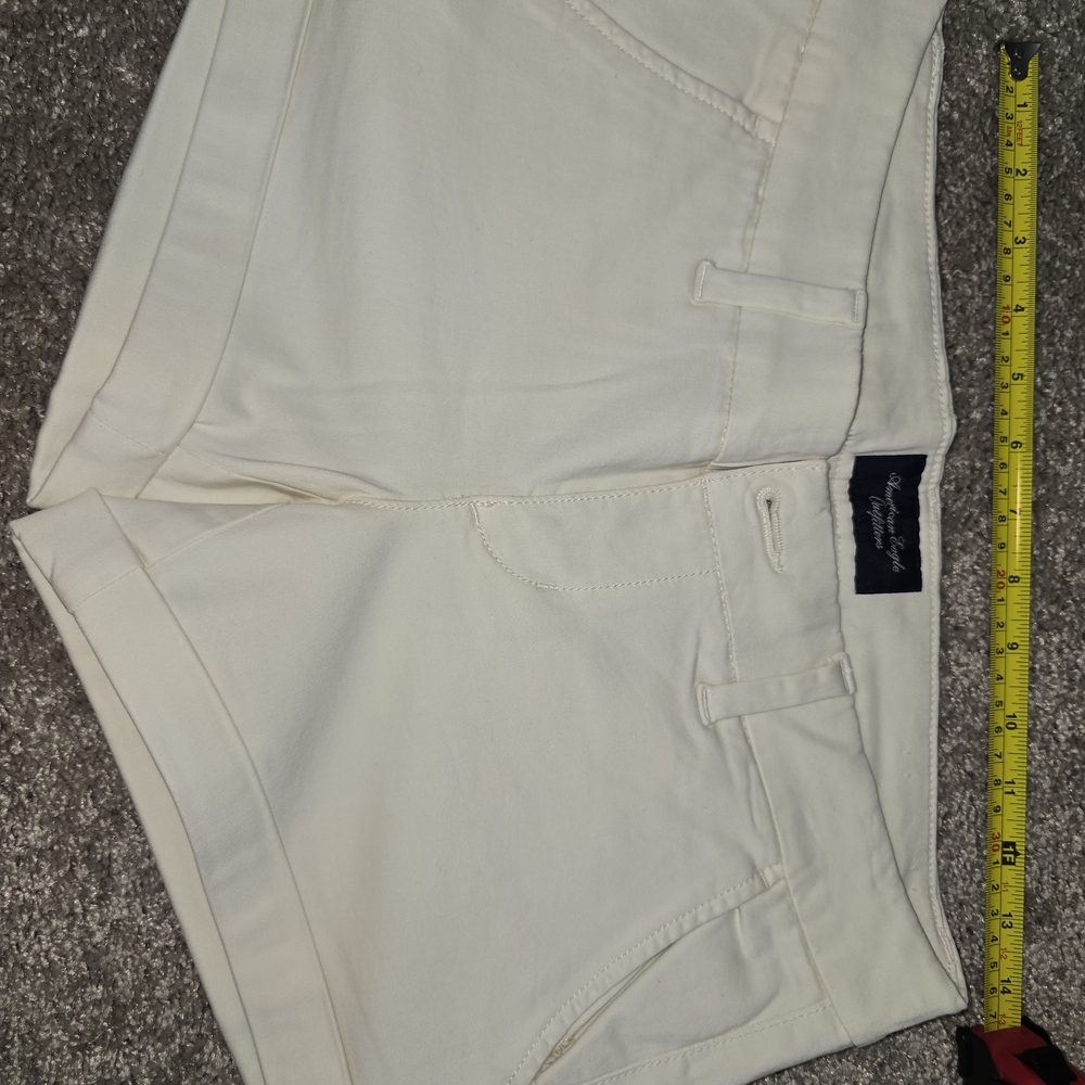 American Eagle Outfitters Cream High Waist Shorts